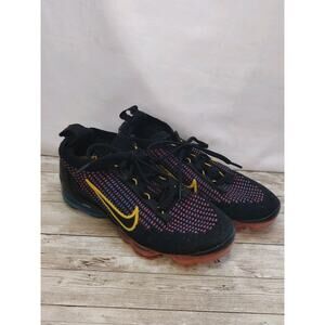 NIKE Vapormax Flyknit Athletic Shoes Black Youth Size 5.5 Youth DV2198-001